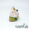 Figurka Kotek Kulfonek CeramiCats jasnozielona